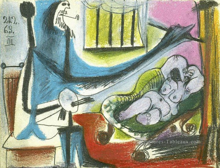 The Studio L’artiste et son modèle II L artiste et son modele II 1963 cubiste Pablo Picasso Peintures à l'huile